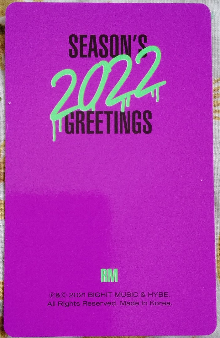 BTS  photocard RM  SEASON'S GREETINGS 2022