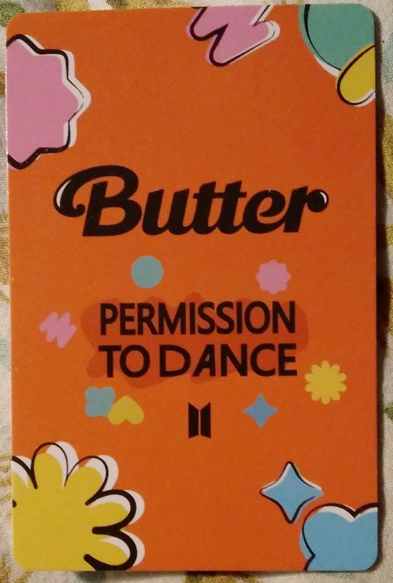 BTS photocard  Permission to dance  Butter V, RM, jimin j hope