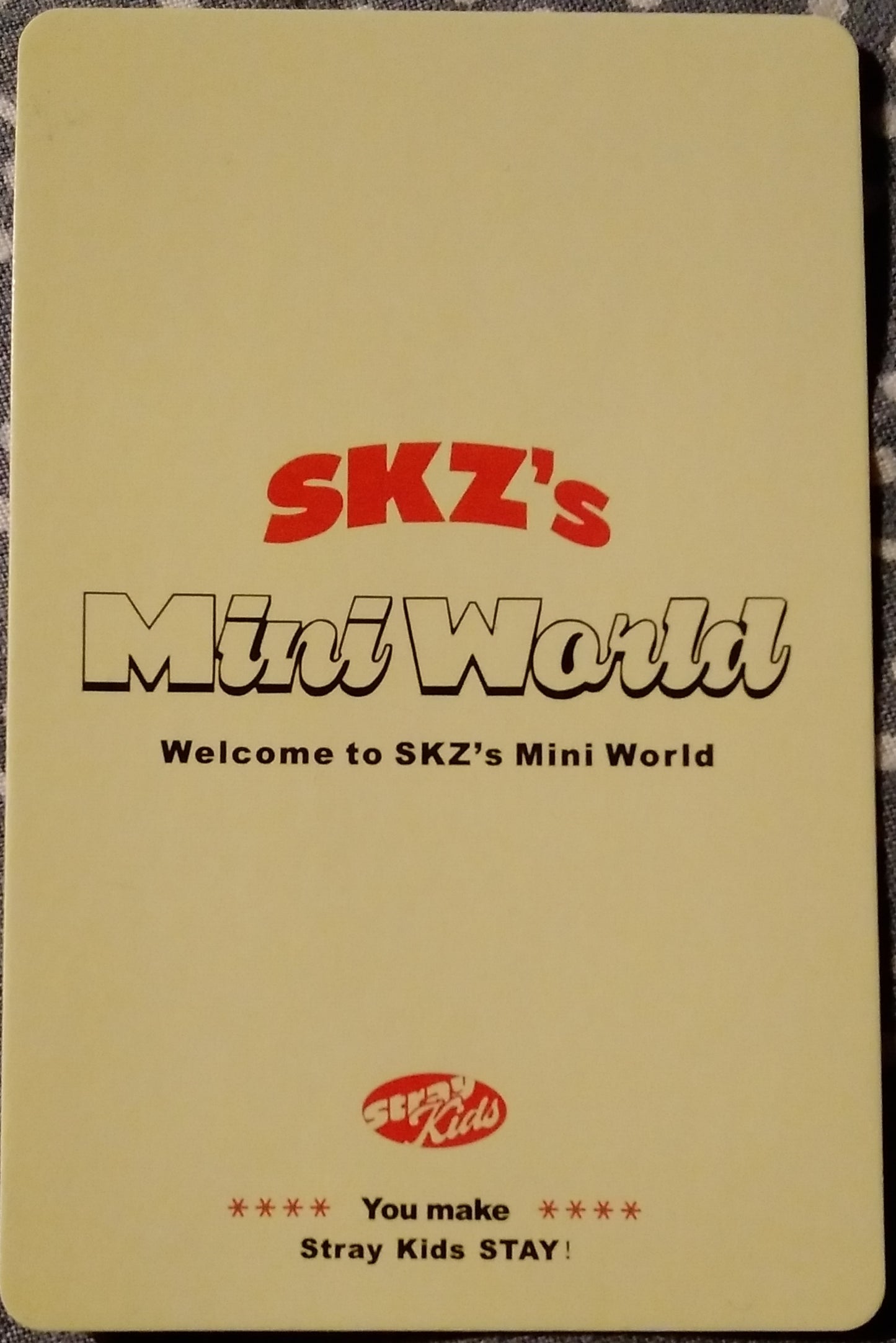 Photocard STRAYKIDS SKZ's Mini world