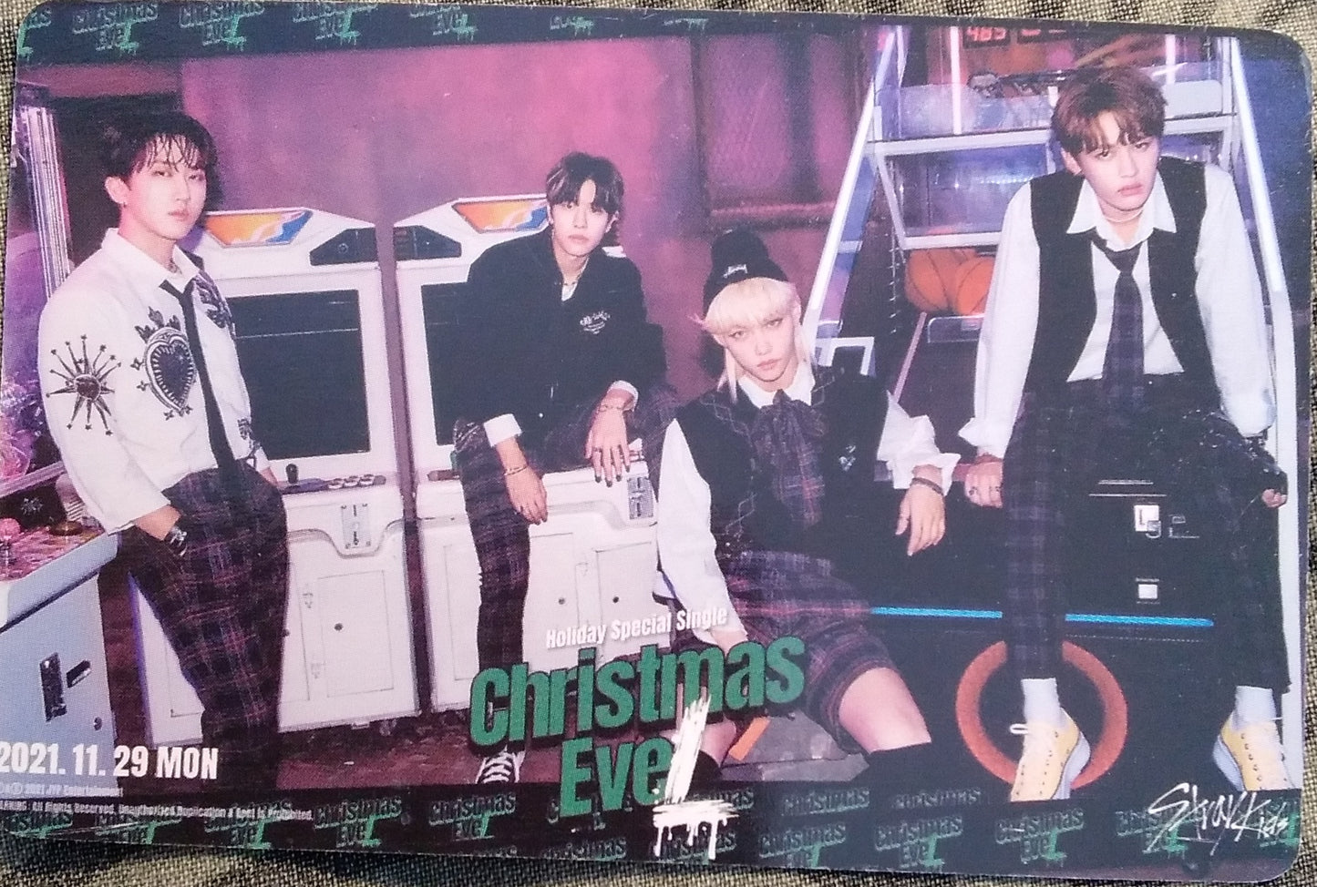 Photocard STRAYKIDS Christamas evel Lee know, Lee felix, Changbin, Seungmin