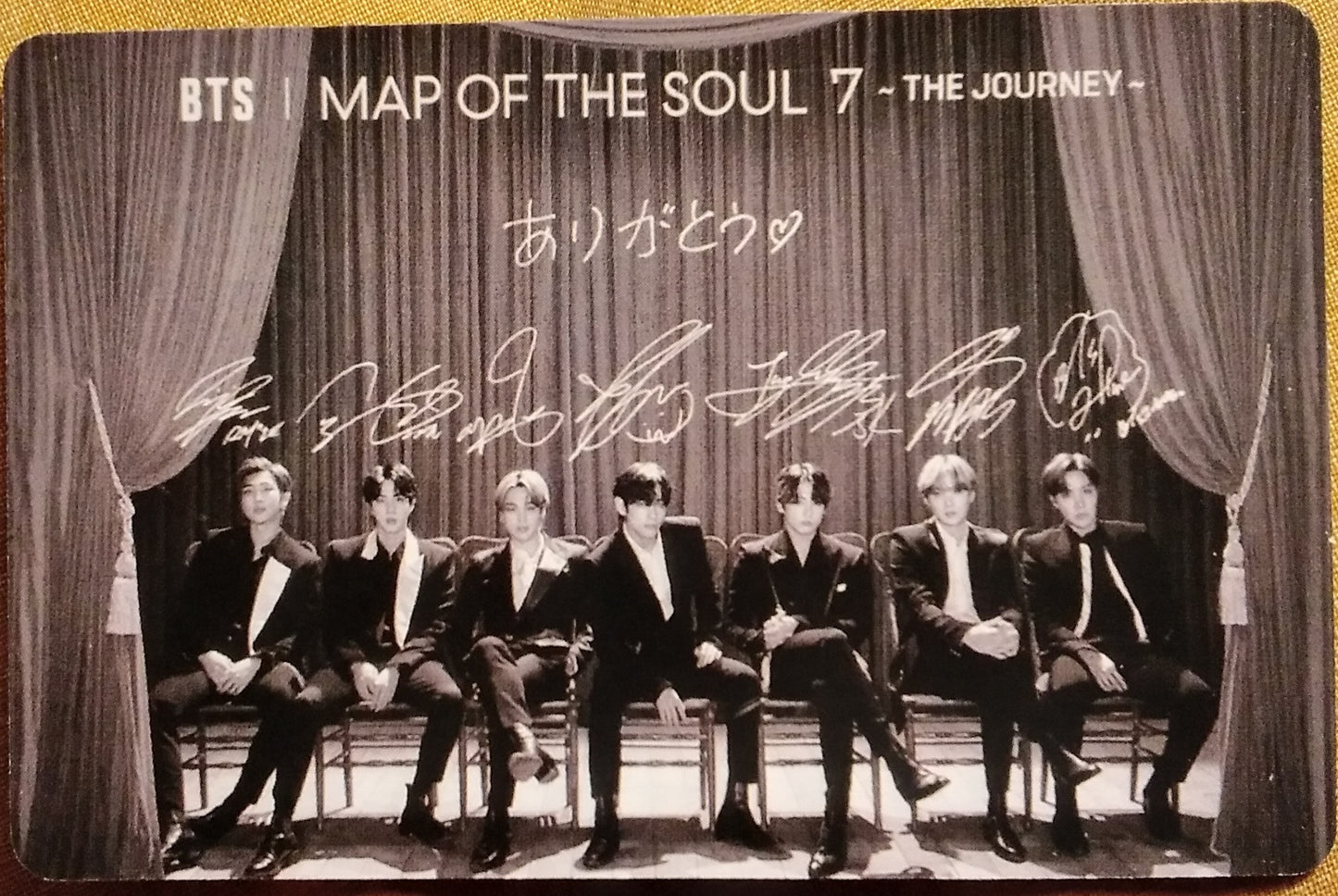 Photocard  BTS  Map of the soul 7  "The journey"