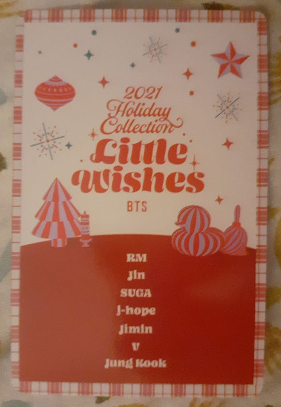 BTS Photocard  Little wishes 2021  holiday collection  SUGA  7fates.